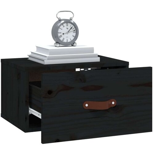 VidaXL Zidni noćni ormarići 2 kom Crna 40 x 29,5 x 22 cm Slike