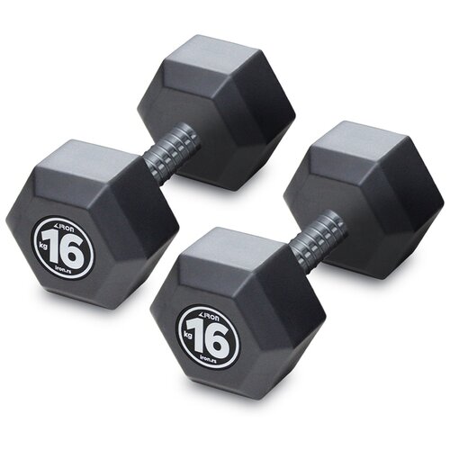 Iron SPORT Plasticni HEX Tegovi Bucice set 32kg ( 2 x 16kg ) sa čeličnim ojačanjem sredine Cene