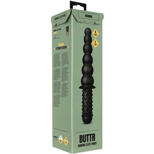 BUTTR Akimbo - dvostruki analni dildo (crni) Cijene