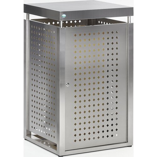 VAR Zaboj za odpadke, prostornina 120 l, nerjavno jeklo Cene