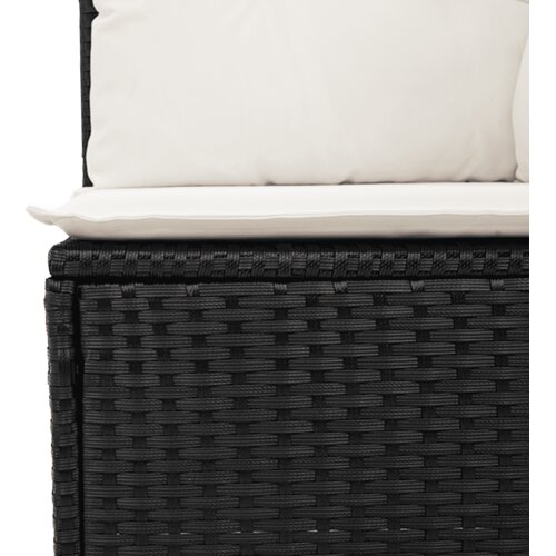  6-dijelni set vrtnih sofa s jastucima crni od poliratana Crna 66 x 62 x 69 cm Slike