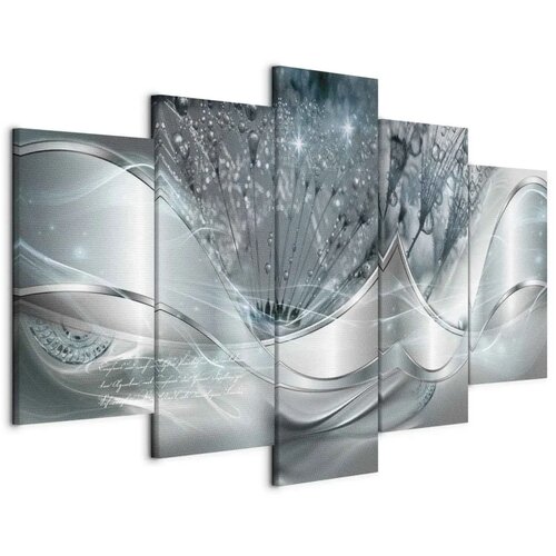  Slika - Sparkling Dandelions (5 Parts) Blue Wide 200x100 Cene