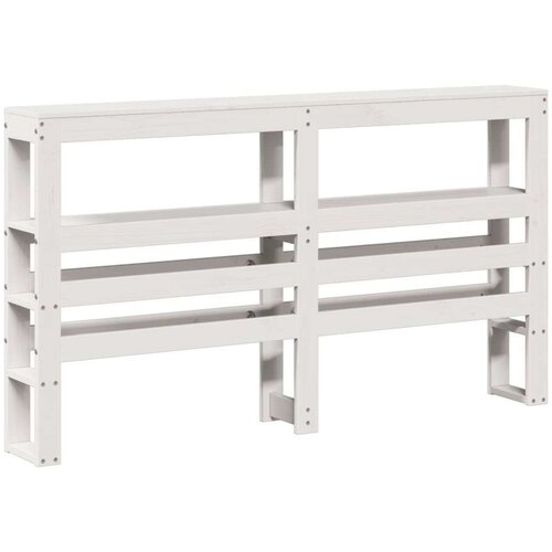 vidaXL Posteljni okvir z vzglavjem bel 120x200 cm trdna borovina, (21303885) Cene