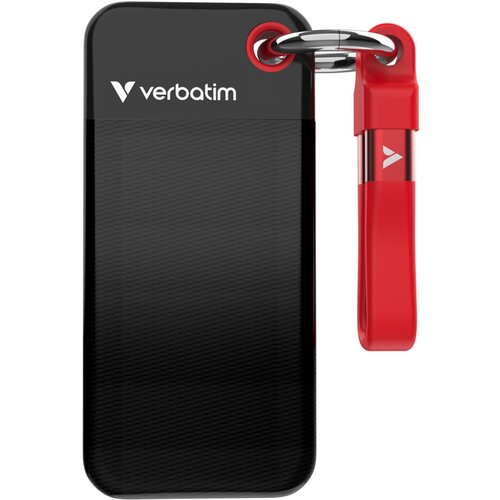 Verbatim Pocket SSD USB 3.2 1TB Black/Red 32192 Slike