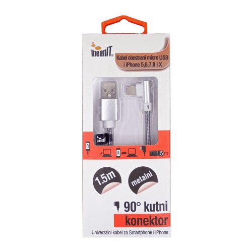Meanit USB kabl za iPhone i pametni telefon FLIP 1A Slike