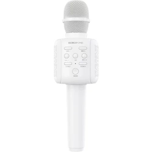 Borofone brezžični karaoke mikrofon bel