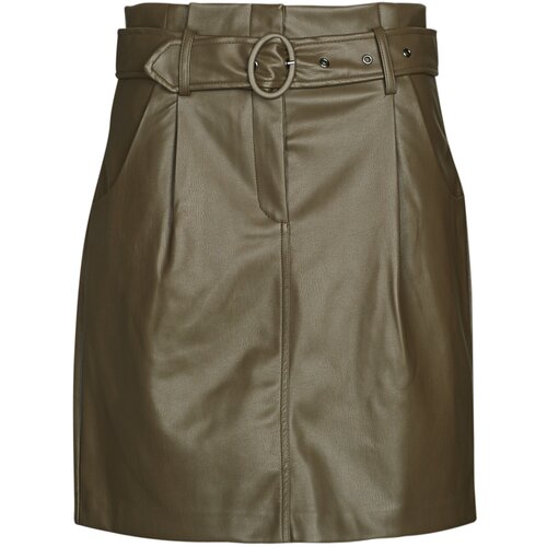 Vila VICHOOSY HW COATED SKIRT Smeđa Slike