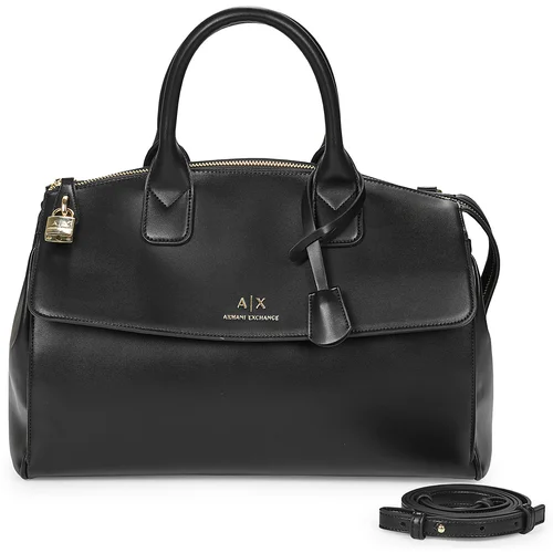 Armani Exchange Ročne torbice JANE CANVAS TOTE L Črna