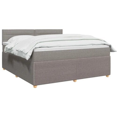  Boxspring krevet s madracem Sivosmeđa 180 x 200 cm Tkanina - Sivosmeđa 180 x 200 cm Dizajn linija Slike