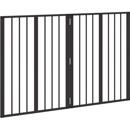  Vrata za pse 2 pcs Crna 60 x 80 cm Cinkani čelik Slike