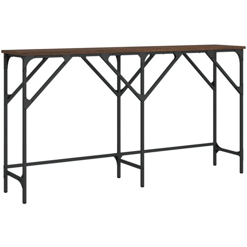 Maison Chic konzolna miza - miza ob steni rjav hrast 140x29x75 cm inženirski les, (21786184) Slike