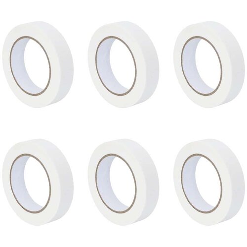 VidaXL Trake za maskiranje slikara 6 pcs Bijelo 25mm x 50m Papir Slike
