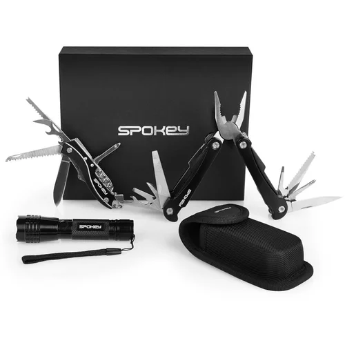 Spokey BOLD Multi-tool set in gift box: knife + pliers + flashlight with loop