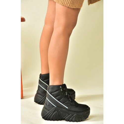 Fox Shoes Black High Soled Women's Sneakers Boots Slike