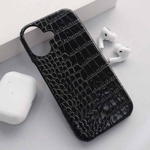  Maska za iPhone 16 Croco Leather crna Cene