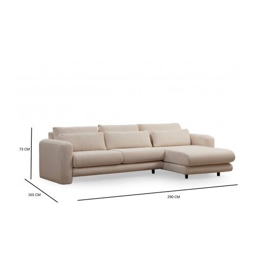 Atelier Del Sofa Lily Corner Right Ugaona garnitura, Krem Slike