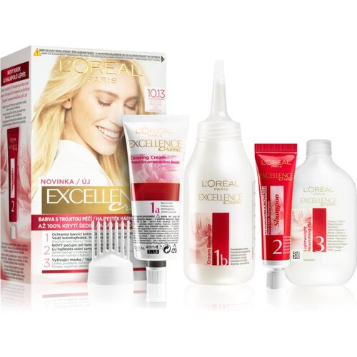 L´Oréal Paris excellence creme triple protection barva za lase za svetle lase za vse vrste las 48 ml odtenek 10,13 natural light baby blonde Cene