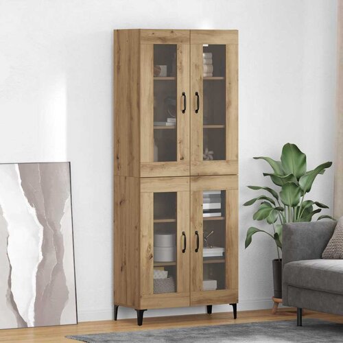vidaXL Highboard Umjetnički hrast 69,5 x 34 x 180 cm Konstruirano drvo Cijene