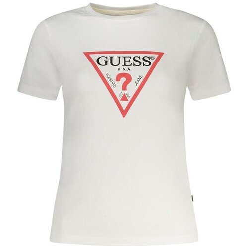 Guess Jeans Majica W4YI04 J1314 Bela Regular Fit Cene