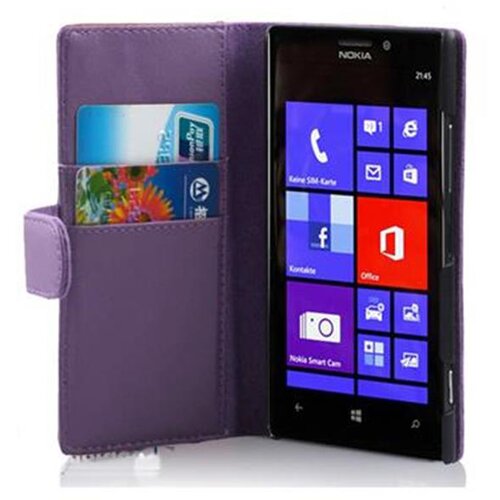 Cadorabo Ohi&scaron;je, združljivo z Nokia Lumia 925 v pastelno vijolično - Za&scaron;čitni ovitek iz gladkega umetnega usnja in žep za kartice, (20560741) Cene