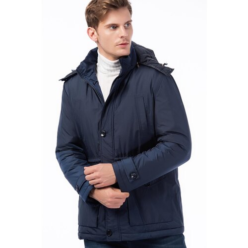 Dewberry M8624 MEN'S COAT-PLAIN NAVY BLUE Cene