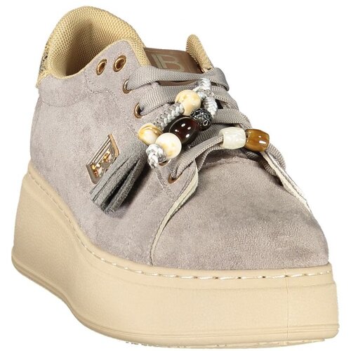 Laura Biagiotti 9821 ženske tenisice na vezanje s platformom 4 cm sive Slike