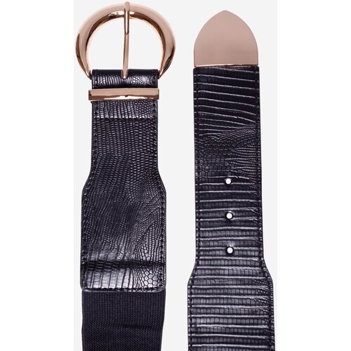 Shelvt Elasticated black strap with pattern Slike