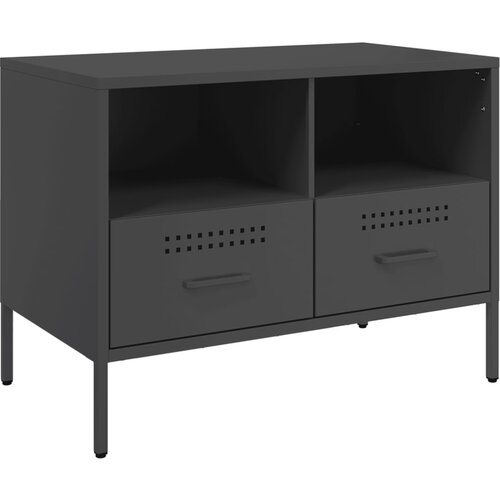 Maison Chic TV omarica - TV enota - Televizijska omarica črna 68x39x50,5 cm jeklo, (21700167) Slike