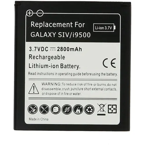 AVIZAR Baterija za Samsung Galaxy S4, 2800 mAh nadomestna baterija – črna, (20530638)