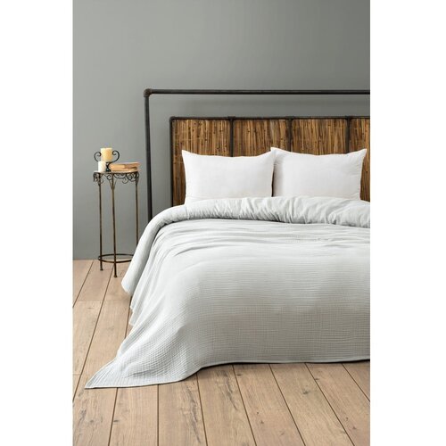  Muslin - grey (220 x 250) grey double bedspread Slike