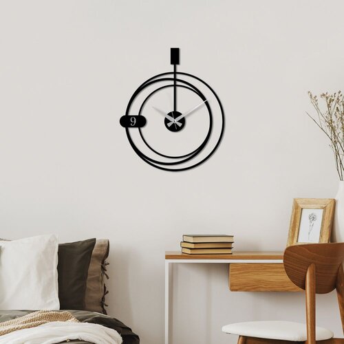 Wallity Zidni sat 49x41cm Crni Slike
