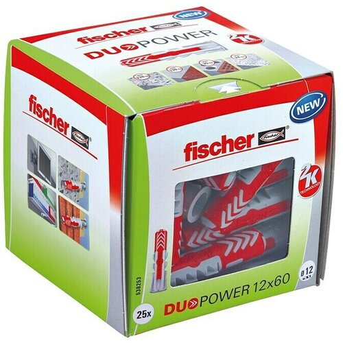 Fischer Duopower Asortiman tipli LD (Promjer tiple: 12 mm, Duljina tiple: 60 mm, 1 Kom., Prikladno za: Svi građevni materijali) Slike