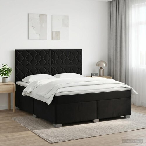  Boxspring krevet s madracem Crna 140 x 190 cm Bar&scaron;un Cijene