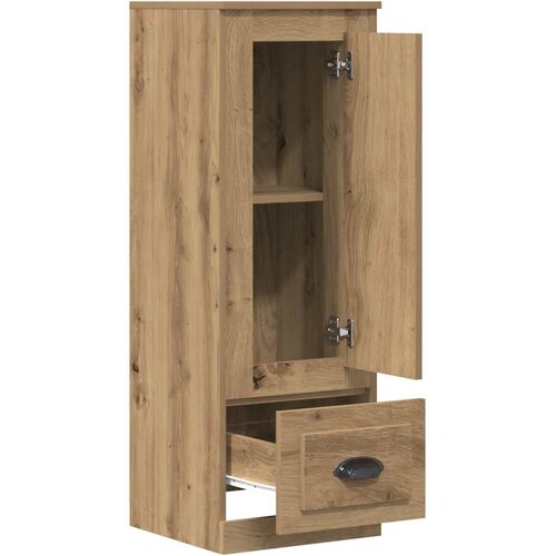  Visoka komoda boja hrasta 36x35,5x103,5 cm konstruiranog drva Smeđa Slike