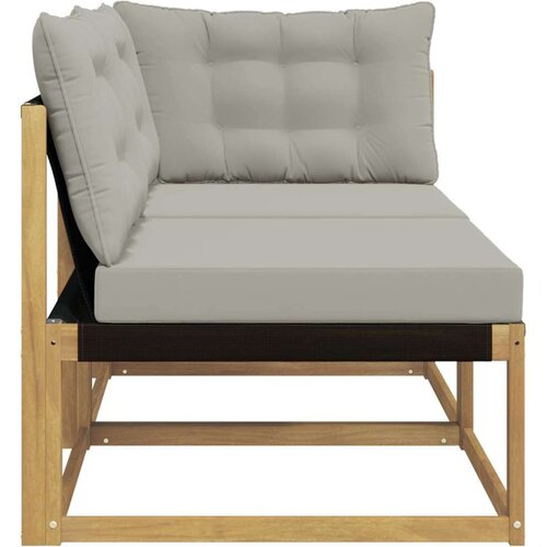  Sekcionalna sofa s jastukom Bijela 162 5 x 83 x 73 cm - Bijela i svijetlosiva 1x srednji +1x kut Slike
