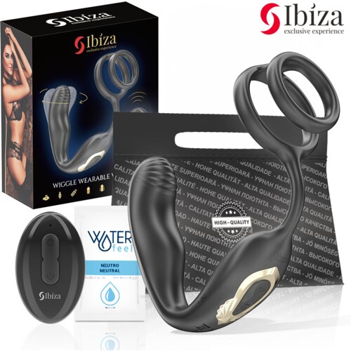 Ibiza Vibracijski Analni Čep Z ObroČkom Za Penis Slike