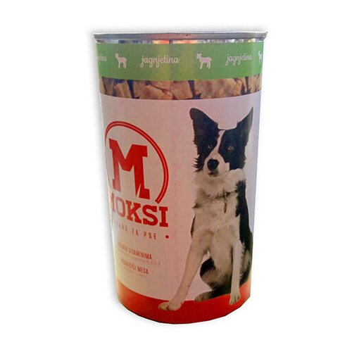 Moksi Vlažna hrana za pse, Jagnjetina, 1230g Slike