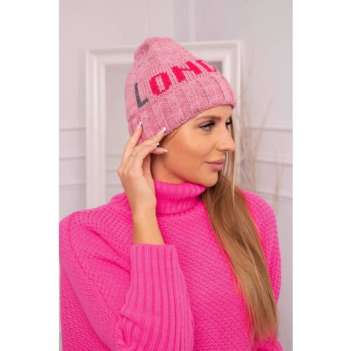 Kesi Ladies beanie London K385 dark pink Slike