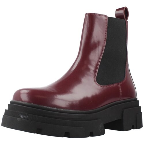 Tommy Hilfiger Gležnjarji TH SHINY LEATHER CHELSEA Bordo Slike