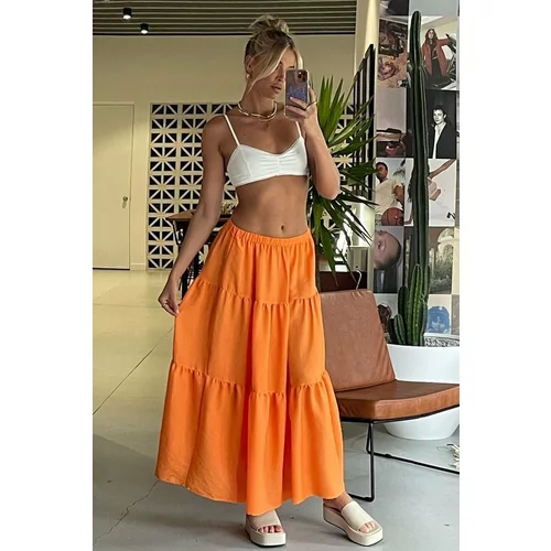 Madmext Skirt - Orange - Maxi