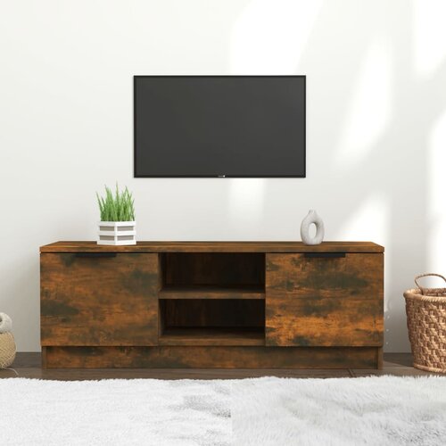 vidaXL TV omarica dimljeni hrast 102x35x36,5 cm konstruiran les Cene