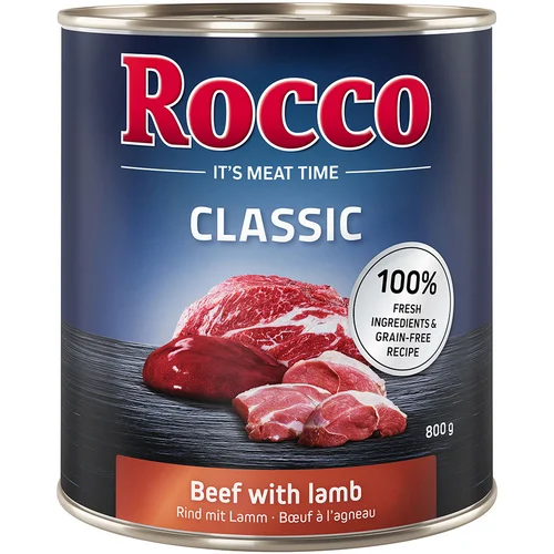 Rocco Ekonomično pakiranje za gurmane: Classic 24 x 800 g - Govedina s janjetinom