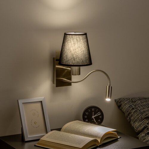  Brilagi - LED zidna lampa NUBILA 1xE27/25W/230V + LED/3W hrom/crna Slike