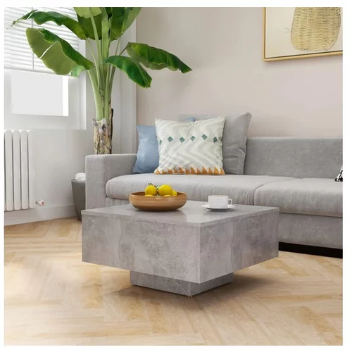  Klubska mizica betonsko siva 60x60x31,5 cm iverna plošča