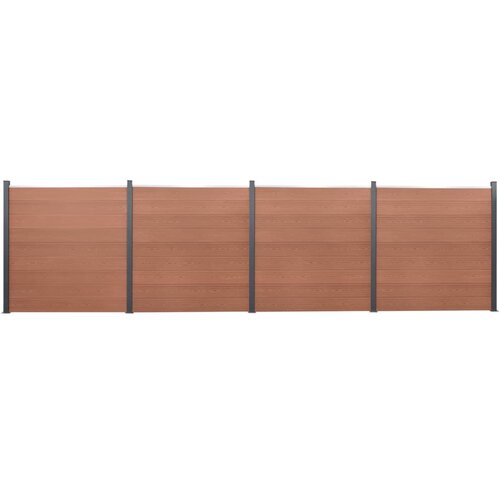 vidaXL Komplet ograjnih panelov rjav 699x186 WPC Cene