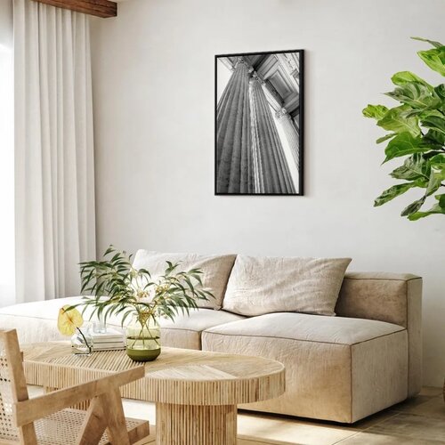  Slika - Stone Columns (1 Part) Vertical 60x90 U crnom drvenom okviru Slike
