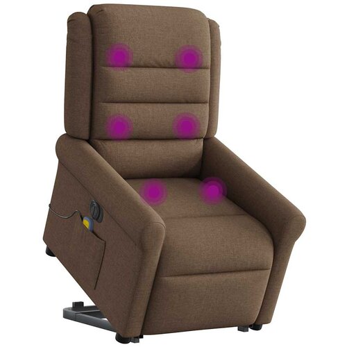 Maison Chic Električni masažni naslanjač - Relax naslanjač s funkcijo vstajanja rjav, (22042604) Cene