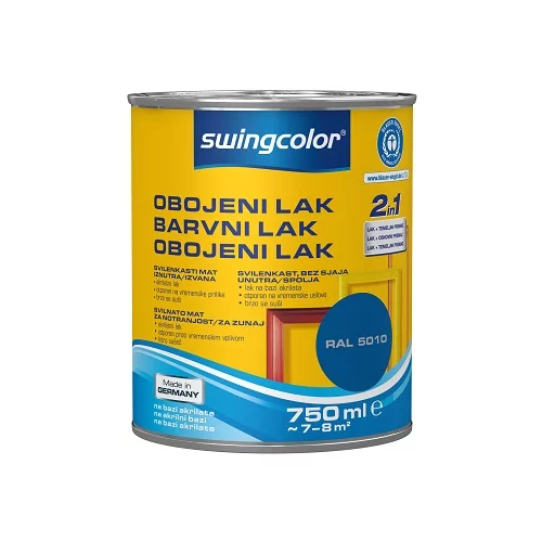 SWINGCOLOR Akrilni barvni lak (svilenkasto mat; barva: modra; 750 ml)
