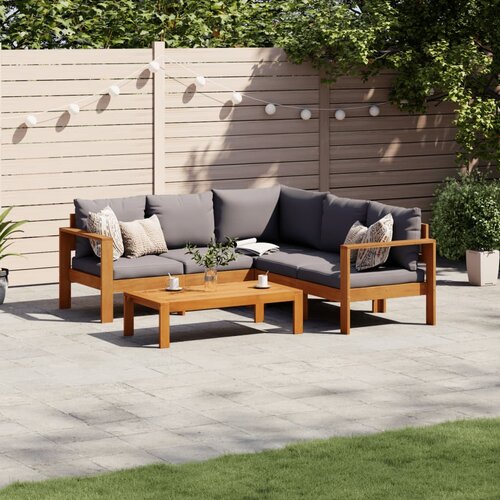 VidaXL 4-dijelni set vrtnih sofa s jastucima masivno bagremovo drvo Slike