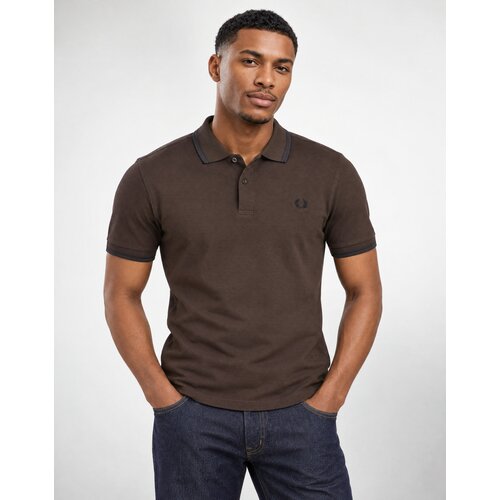 Fred Perry TWIN TIPPED SHIRT Smeđa Slike